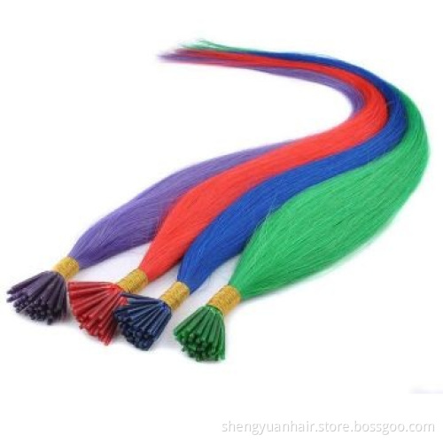 100% Virgin Brazilian Remy 1g Human Asian U/I/Flat/V-tip Keratin Hair Extensions, Factory Price